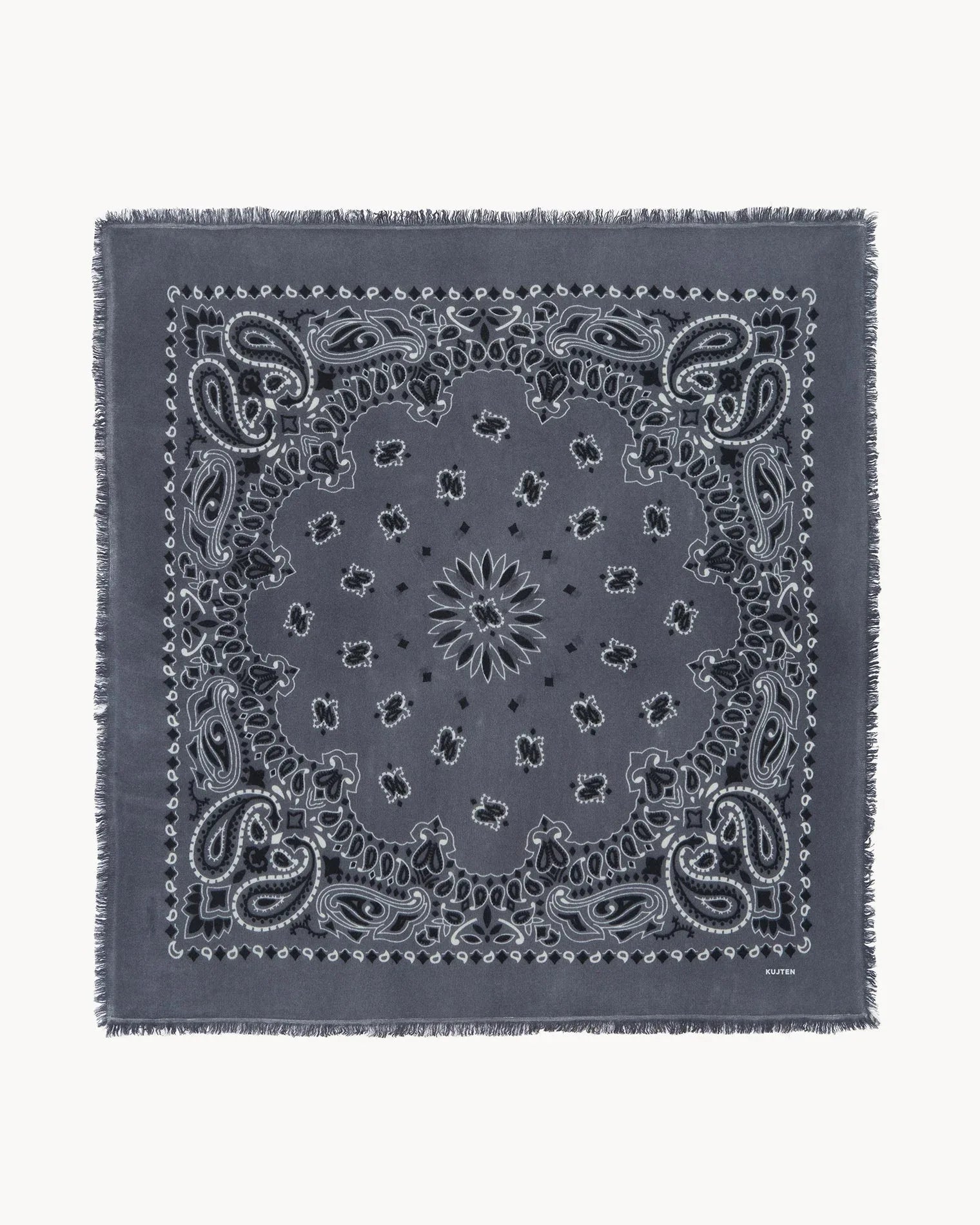 Büyük Bandana Hachiko Bico Flanel Gri - Bandana