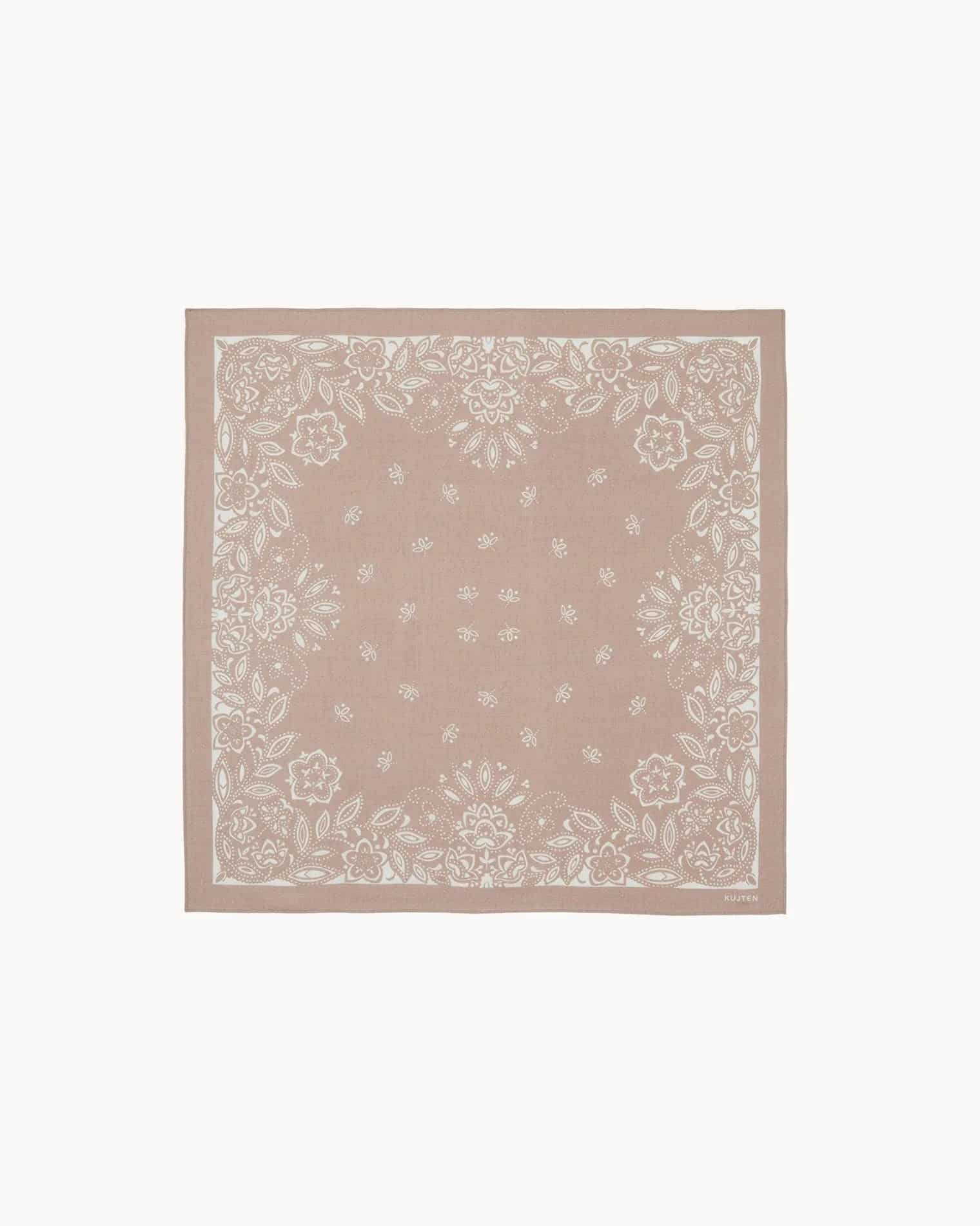 Küçük Bandana Heli Organik Bej - Bandana