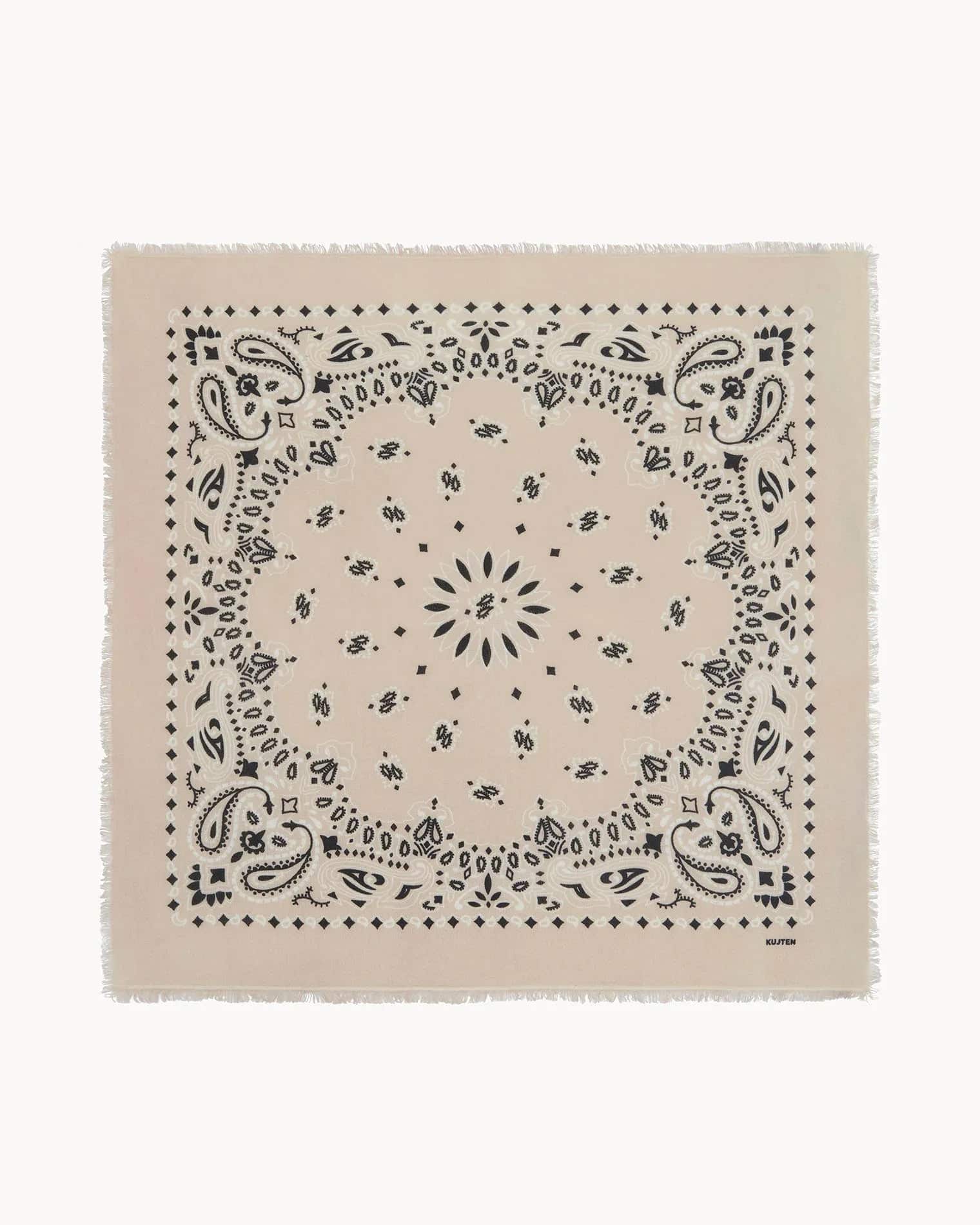 Büyük Bandana Hachiko Bico Organik Beyaz - Bandana