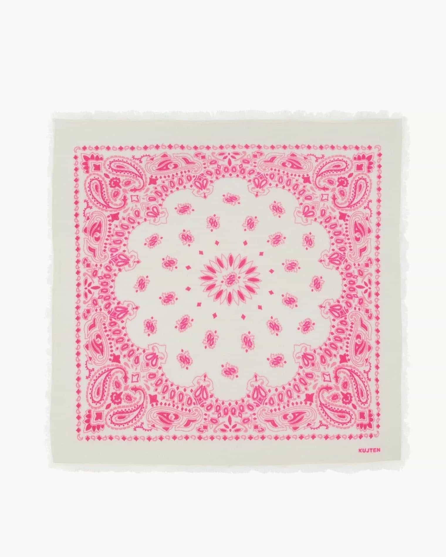 Büyük Bandana Hachiko Bico Rose Beyaz - Bandana