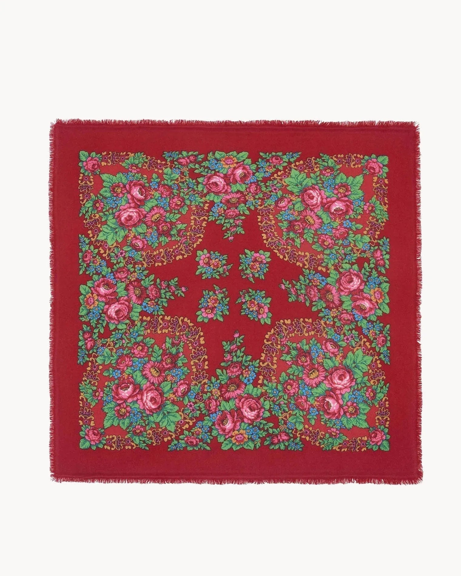 Bandana Hachiko Çiçek Kırmızı - Bandana