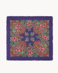 Bandana Hachiko Çiçekli Koyu Mor - Bandana