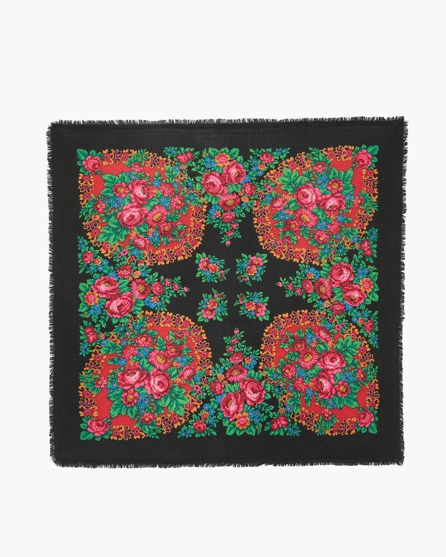 Bandana Hachiko Çiçekli Siyah - Bandana