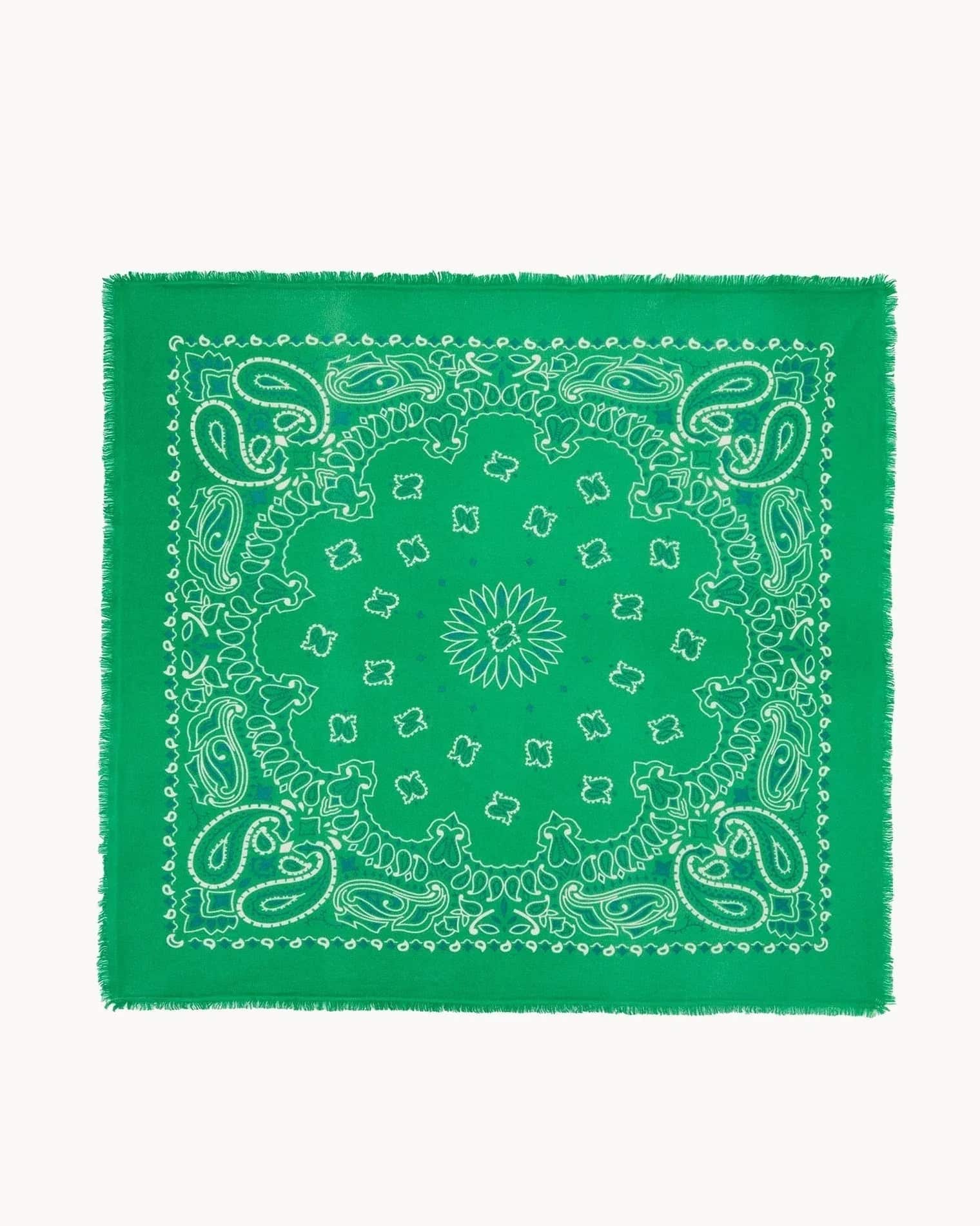 Geniş Bandana Hachiko Bico Çimen Yeşili - Bandana