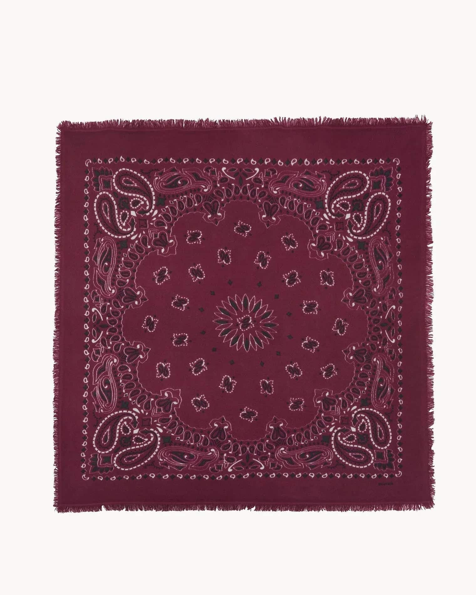 Büyük Bandana Hachiko Bico Bordo Şarap Kırmızısı - Bandana