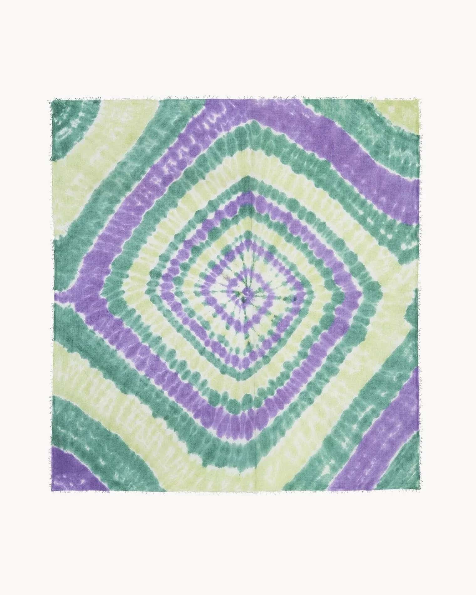 Büyük Boy Bandana Effy Sunny Mor Yeşil - Bandana