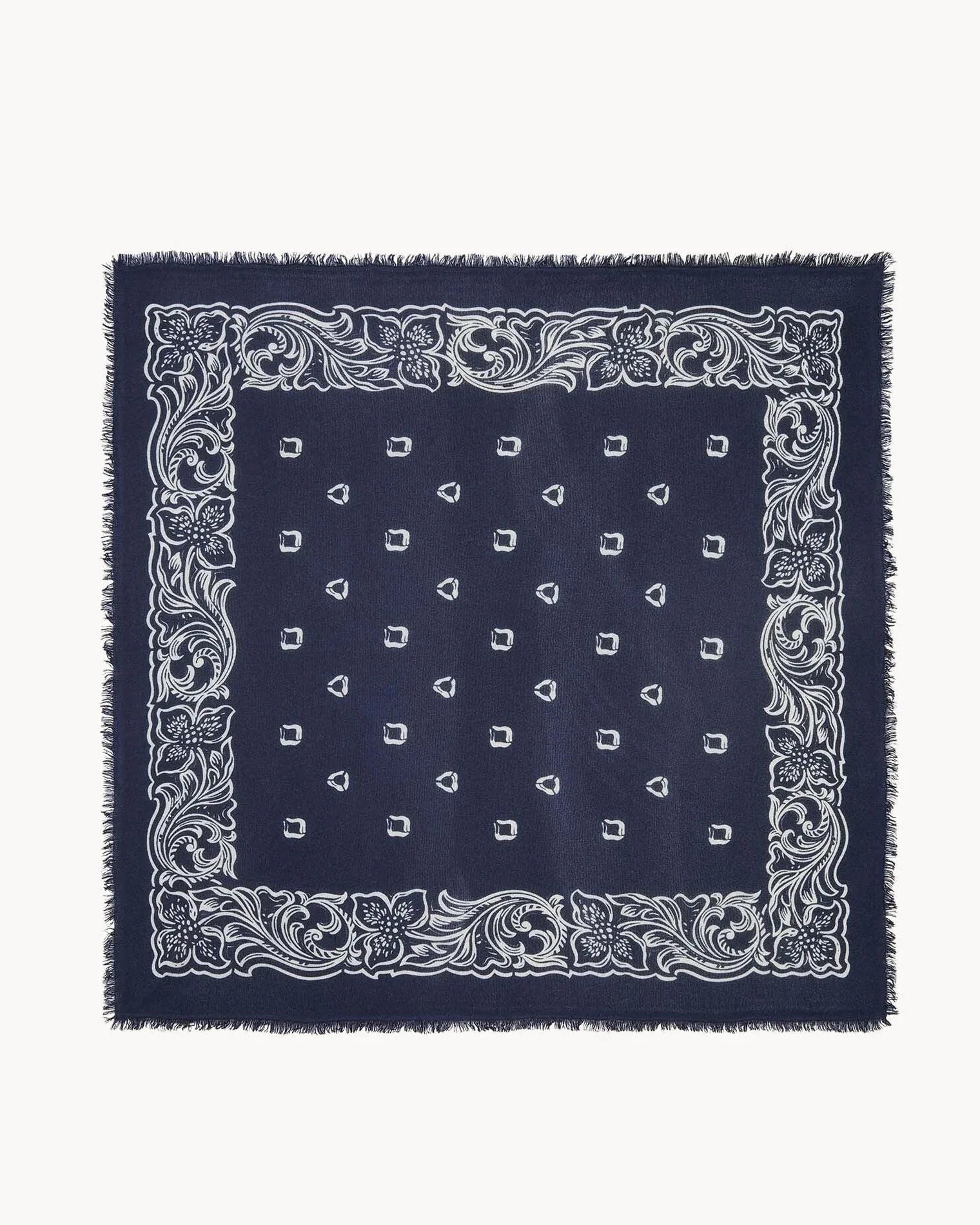 Geniş Bandana Hawaii Koyu Lacivert - Bandana