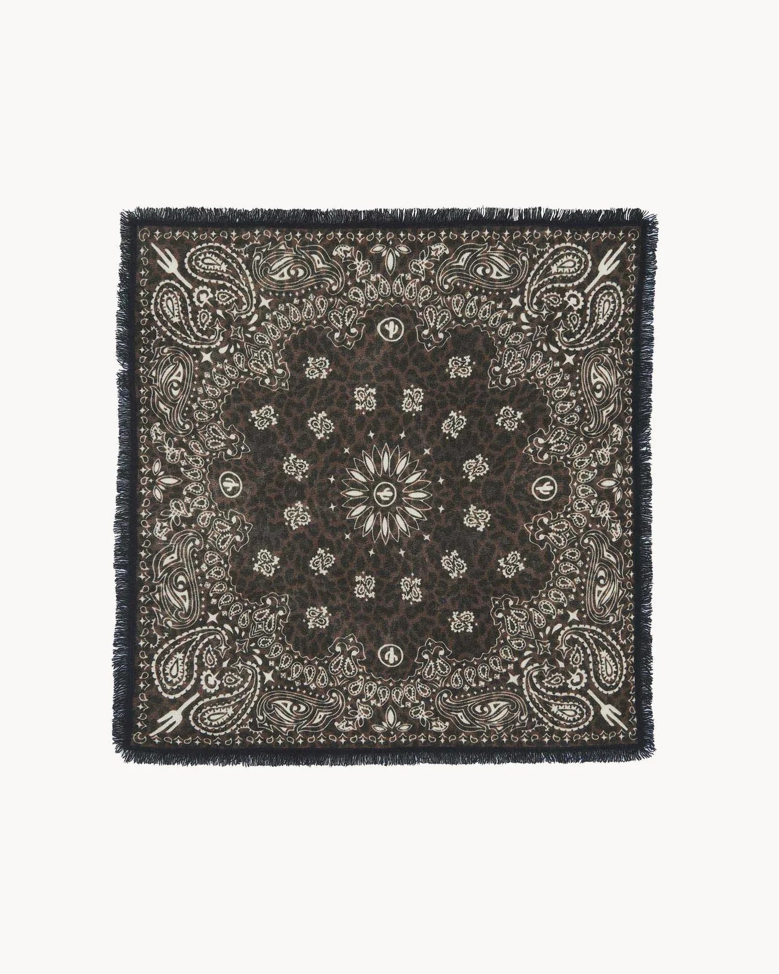 Küçük Bandana Arizona Hachi Leopar Desenli Baharatlı Kahverengi - Bandana