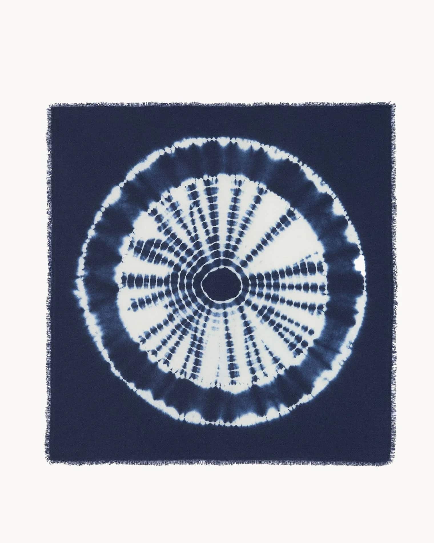 Büyük Bandana Hachiko Yuvarlak İndigo Mavi - Bandana