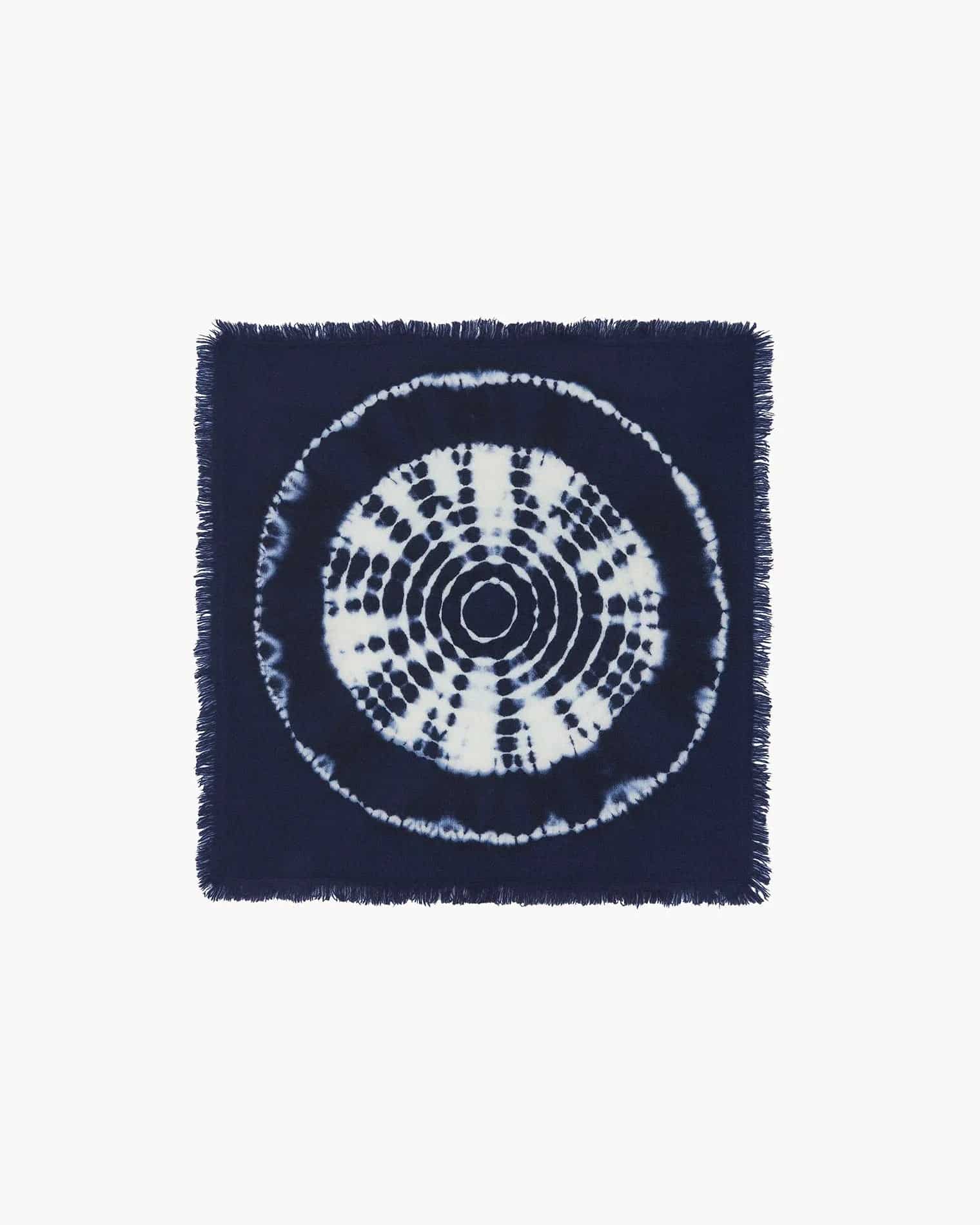 Küçük Bandana Hachi Yuvarlak İndigo Mavisi - Bandana