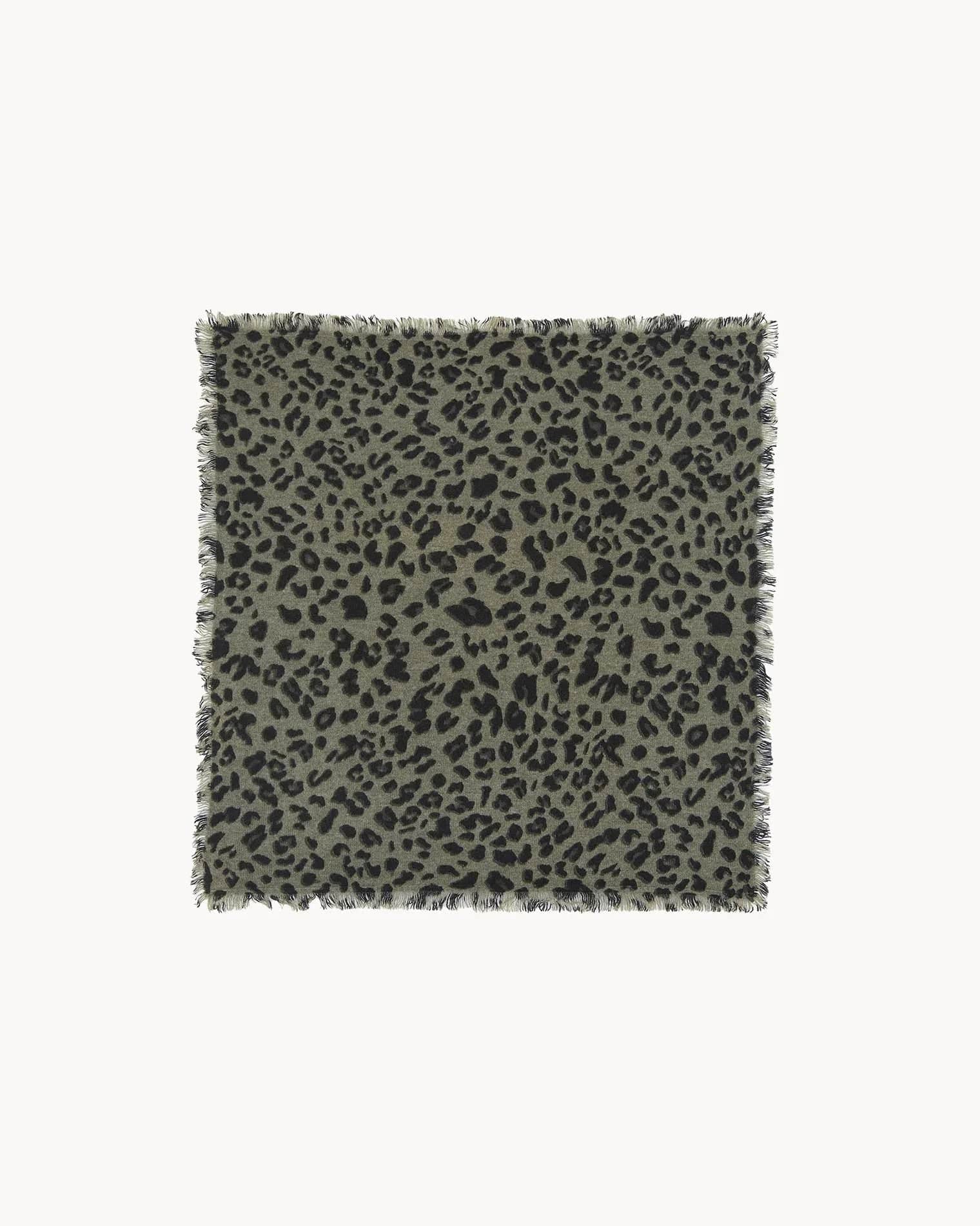 Küçük Bandana Hachi Leopar Marl Haki - Bandana