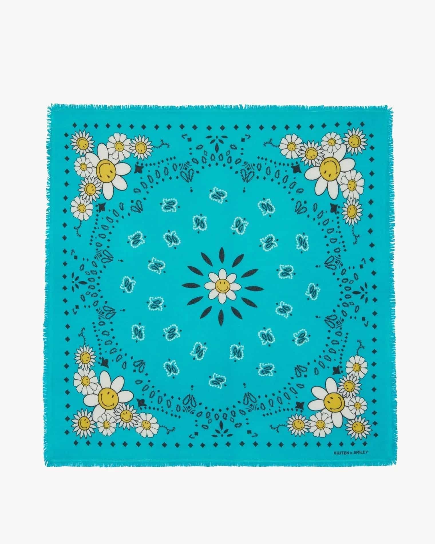 Bandana Hachiko Bico Smiley Turkuaz Yeşil - Bandana