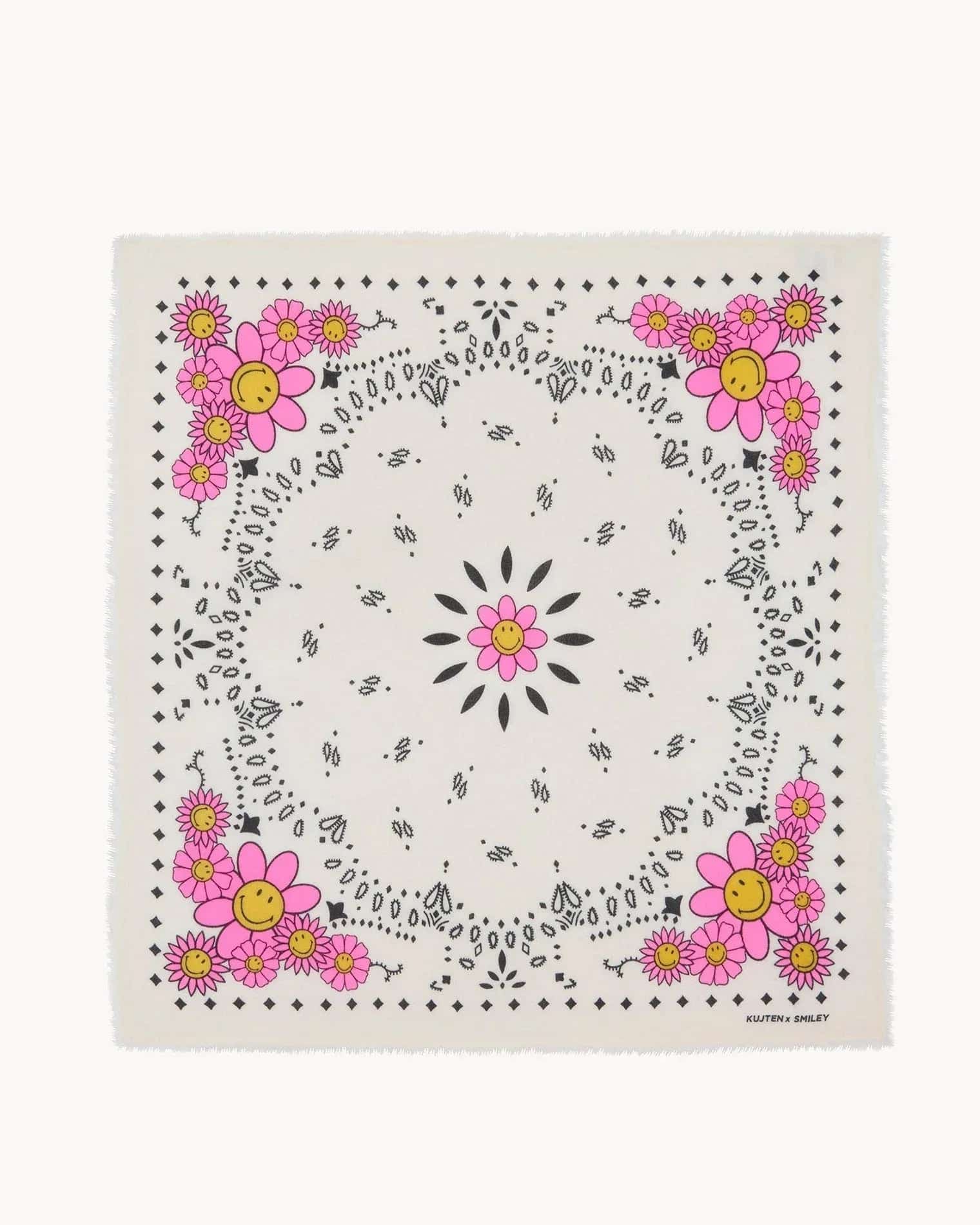 Bandana Hachiko Bico Smiley Beyaz - Bandana