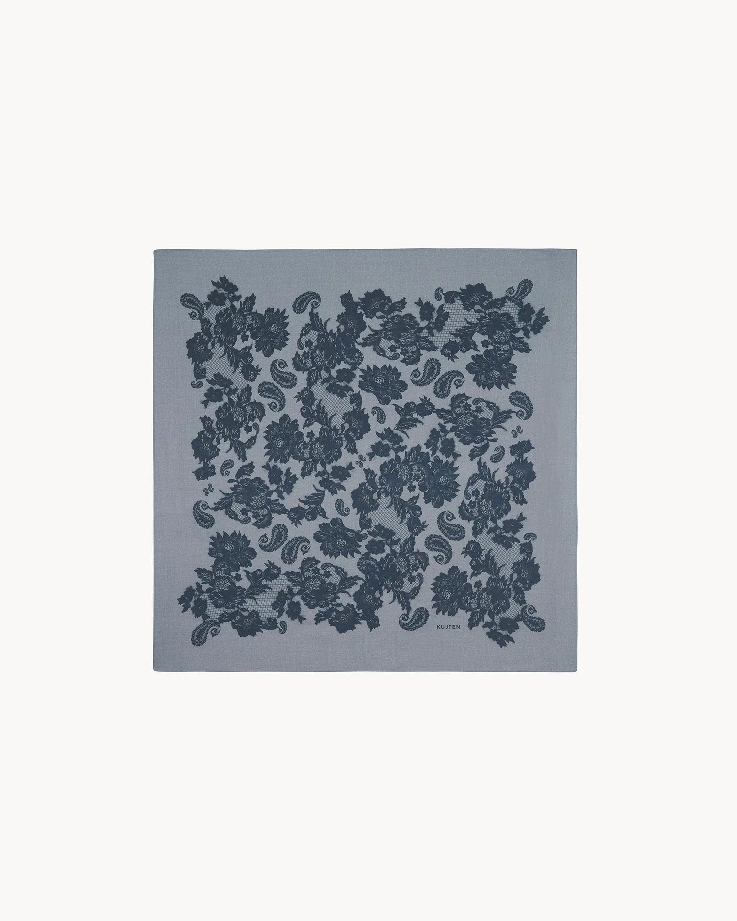 Küçük Bandana Hachi Dantel Pazen Gri - Bandana