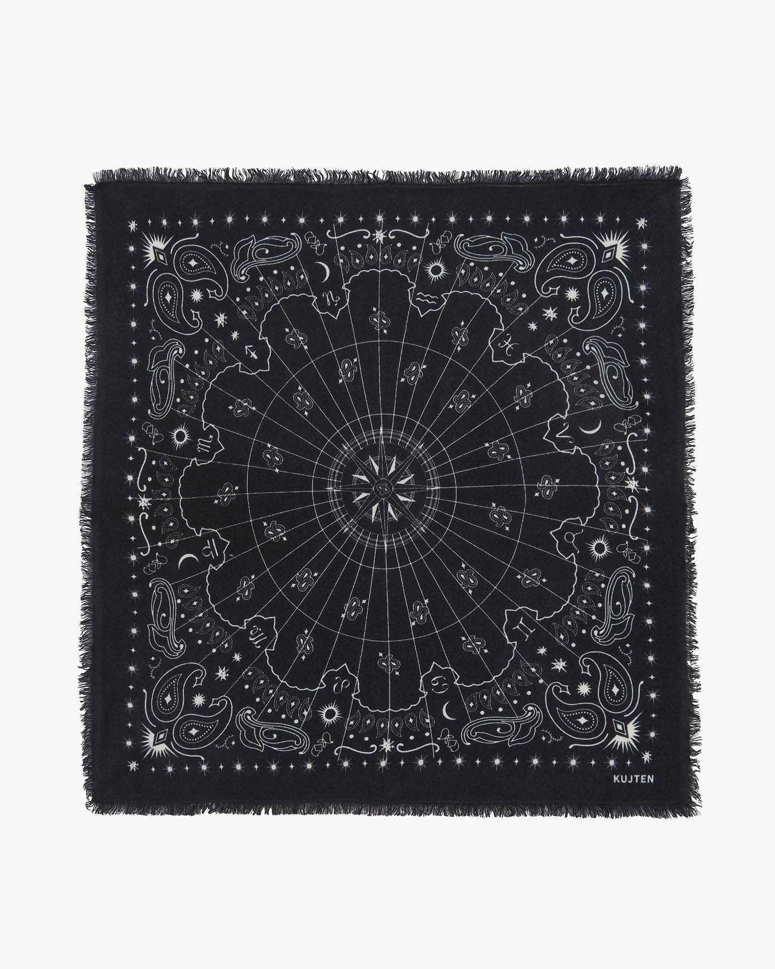 Büyük Bandana Hachiko Astro Siyah - Bandana