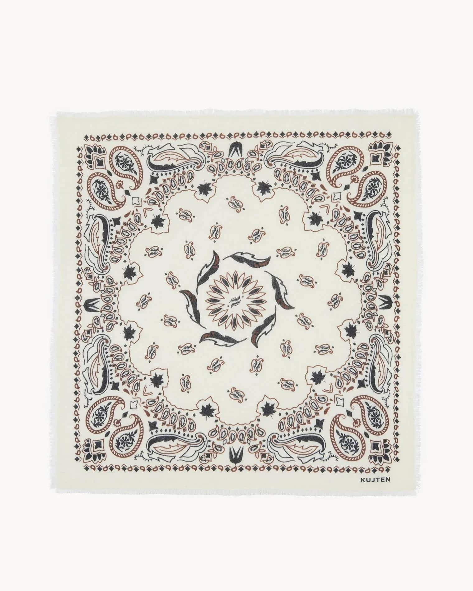 Büyük Bandana Hachiko Tüy Bico Beyaz - Bandana