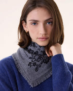 Küçük Bandana Hachi Dantel Pazen Gri - Bandana