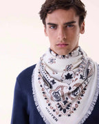 Büyük Bandana Hachiko Tüy Bico Beyaz - Bandana