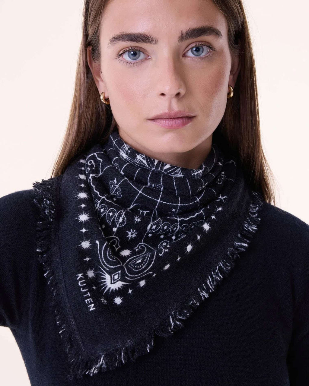 Küçük Bandana Hachi Astro Siyah - Bandana